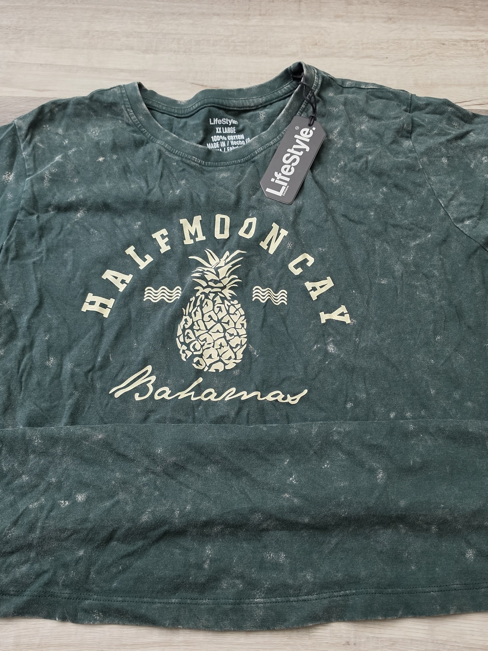 LifeStyle Half Moon Cay Pineapple Graphic Tee - Dark Green